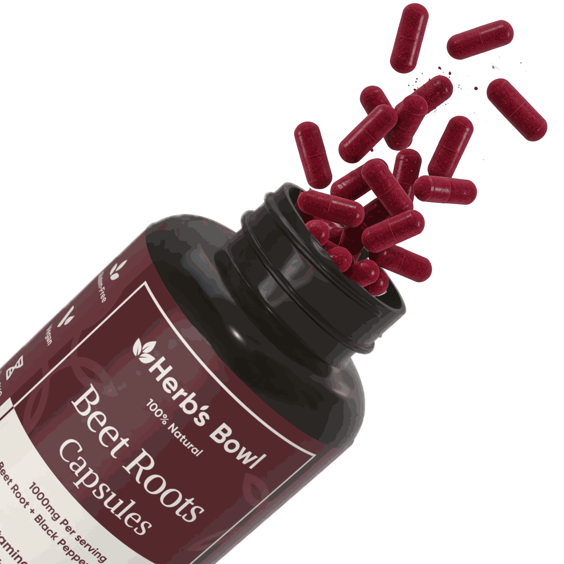 beetroot capsule ingredients illustration