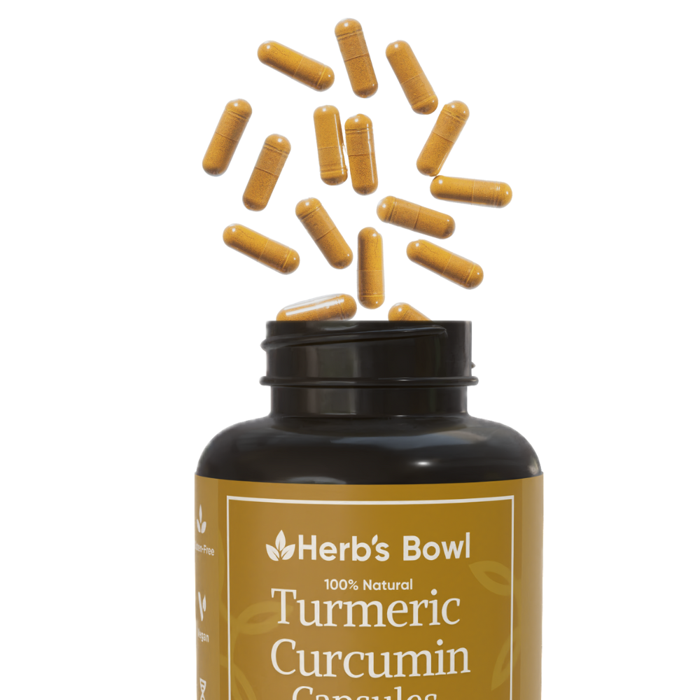 turmeric capsule ingredients illustration