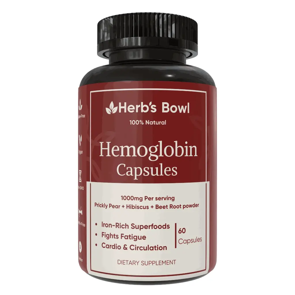 Hemoglobin Builder – Plant-Based Iron Capsules for Stamina & Wellness