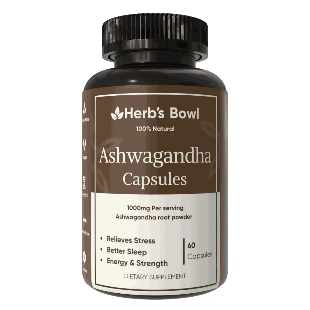 Ashwagandha for Stress, Sleep & Hormonal Balance – Vegan Herbal Capsules