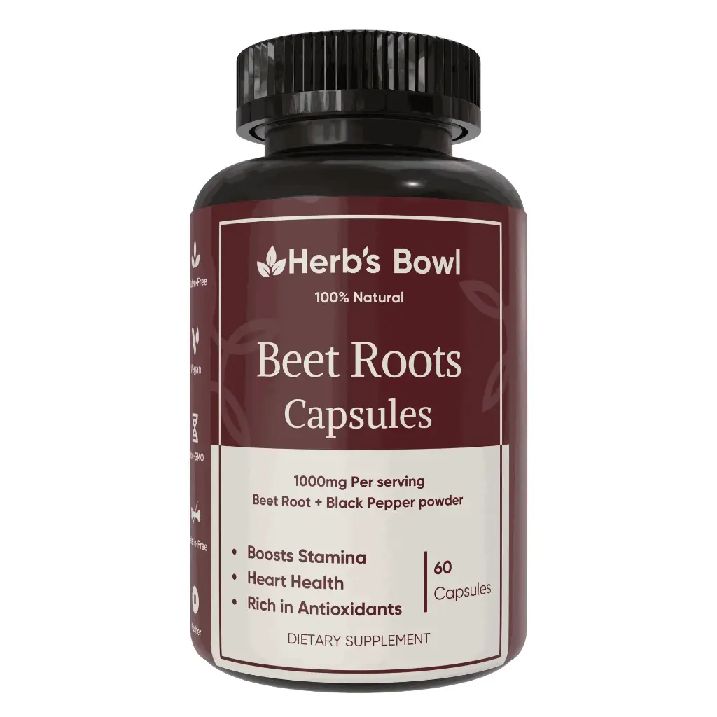Beetroot Capsules – Natural Energy & Blood Pressure Support Supplement