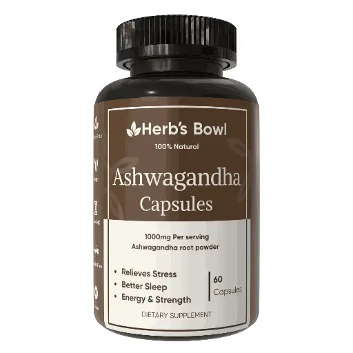 Ashwagandha for Stress, Sleep & Hormonal Balance – Vegan Herbal Capsules