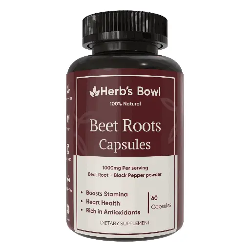 Beetroot Capsules – Natural Energy & Blood Pressure Support Supplement