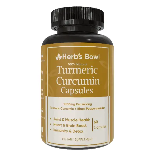 High-Potency Turmeric Curcumin + Black Pepper – Joint, Heart & Brain Health Support